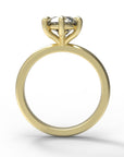 Close up of the Classic Esther Engagement Ring in yellow gold by Fluid Jewellery 3