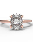 Close up of the Hidden Halo Love Nest Ring in rose gold by Fluid Jewellery