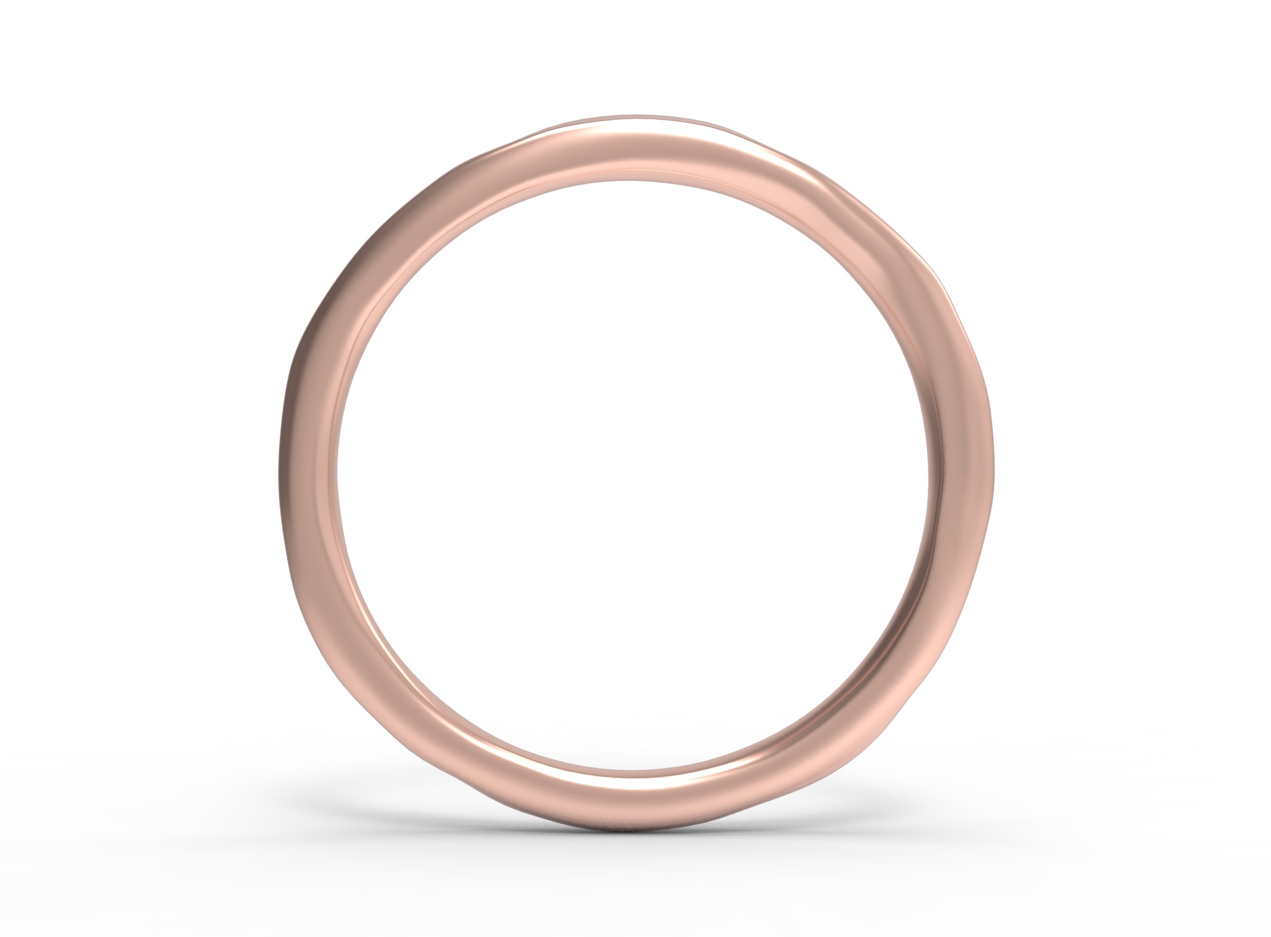 Close up of the Vines womens wedding band by Fluid Jewellery in rose gold 3