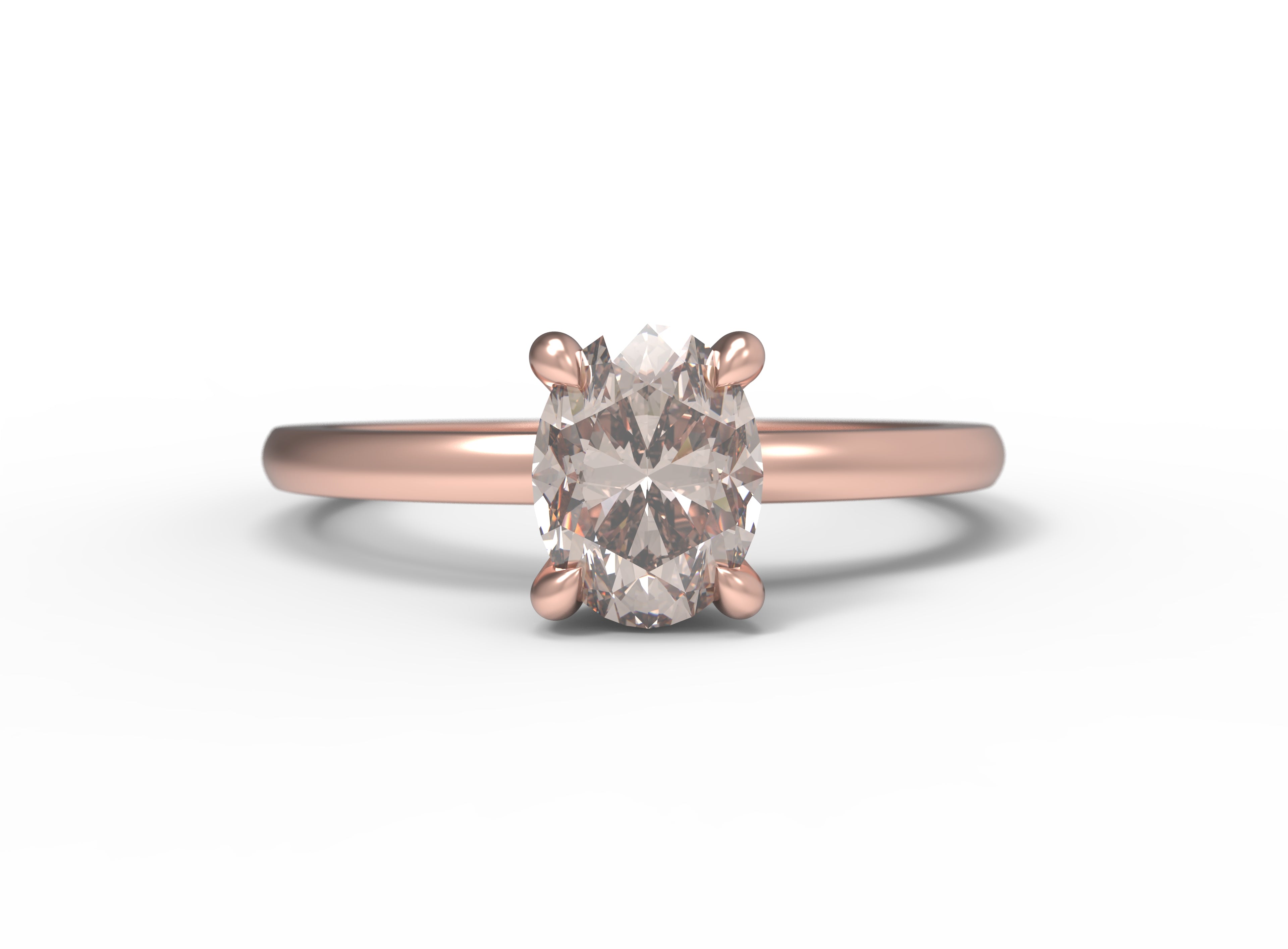 Kate Carat Oval Solitaire Diamond Engagement Ring – Fluid Jewellery