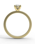 Close up of the Classic Kate Solitaire Engagement Ring in yellow gold by Fluid Jewellery 3