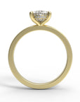 Close up of the Hidden Halo Love Nest Ring in yellow gold by Fluid Jewellery 3