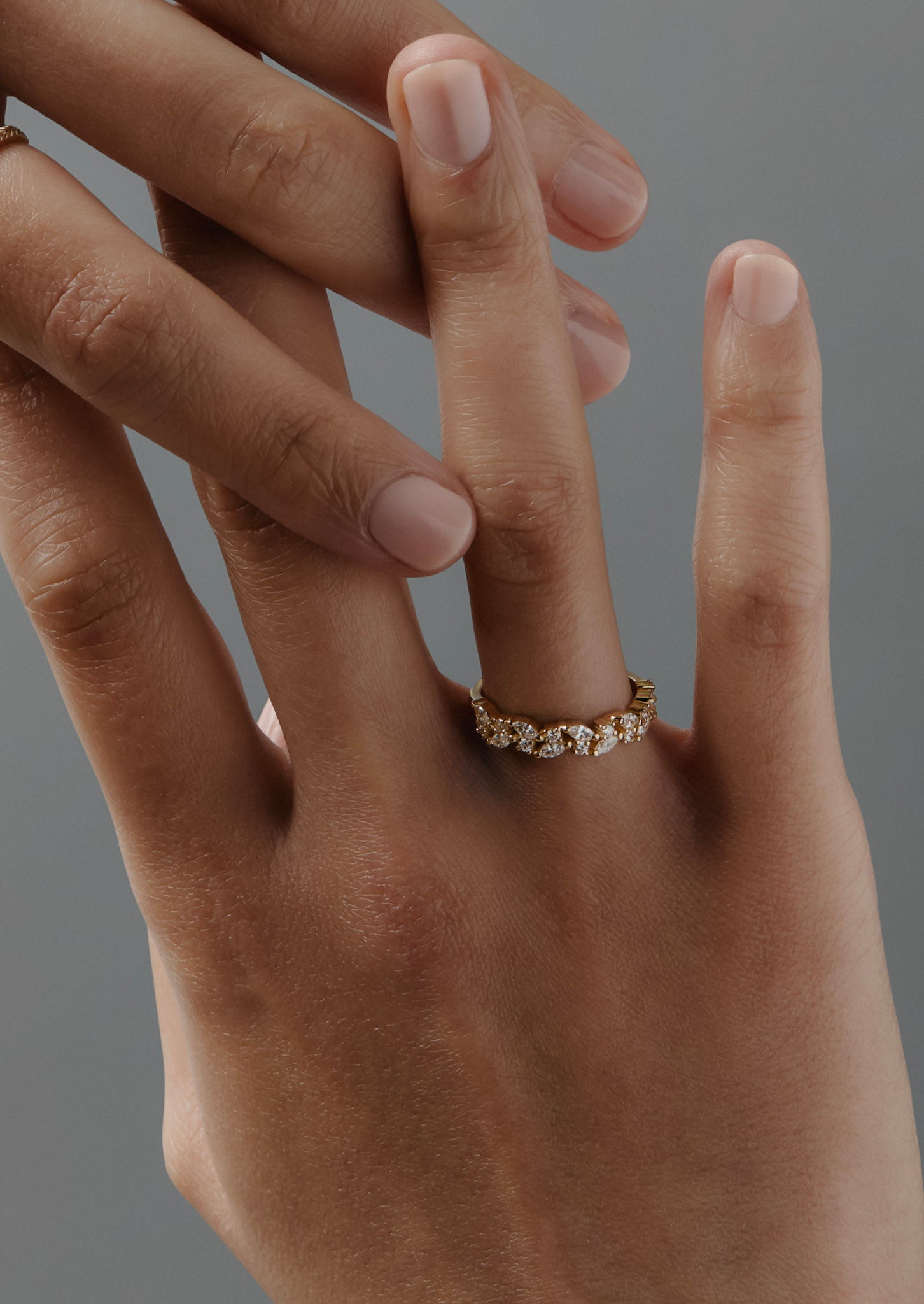 Navette Diamond Band