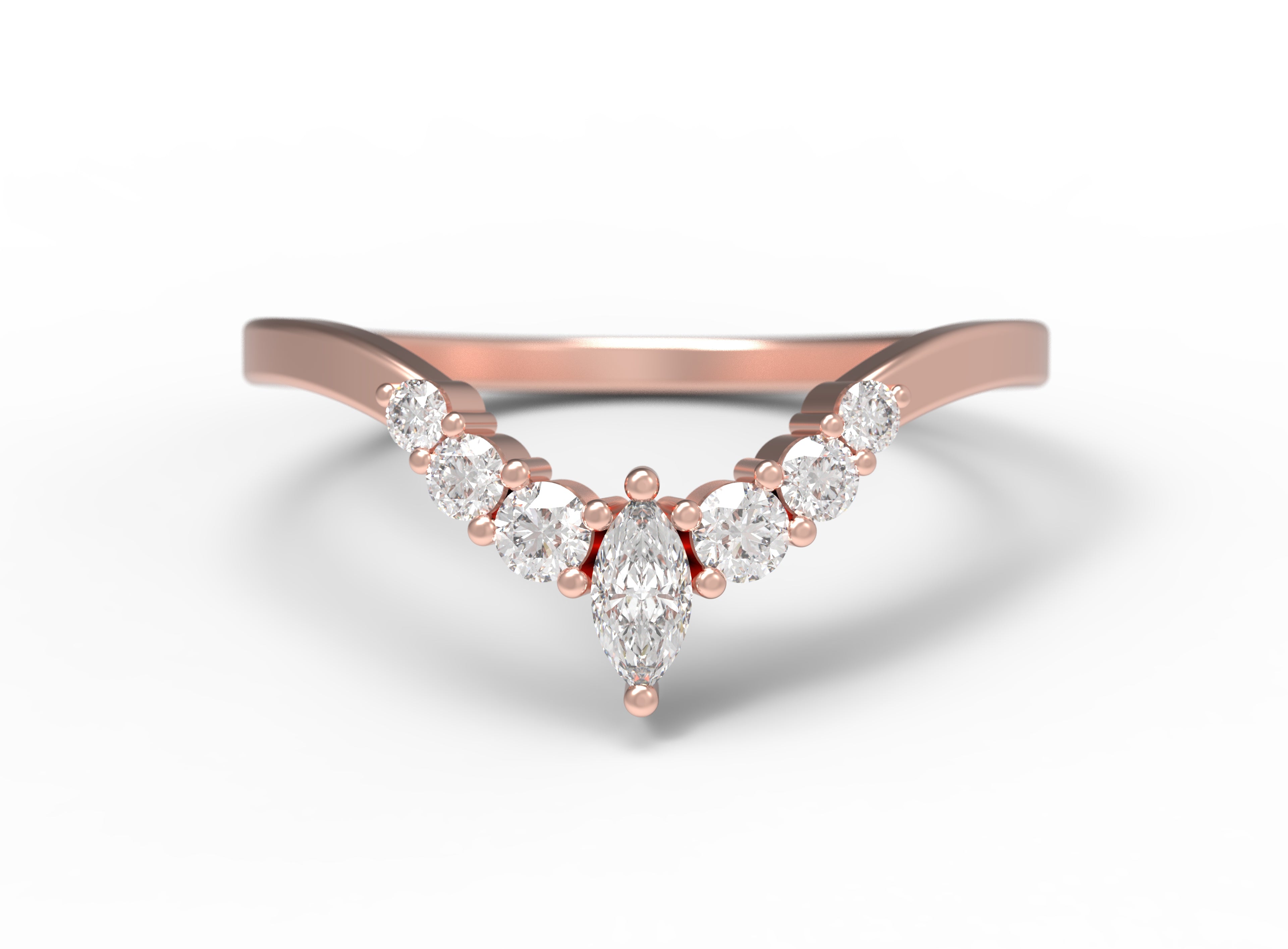 Chevron Penelope Wedding Band