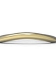 Close up of the curved flow womens wedding band by Fluid Jewellery in yellow gold 2