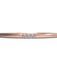 Close up of the Pave Jane womens wedding band by Fluid Jewellery in rose gold